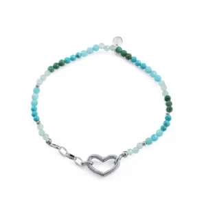 Pulsera Plata de Ley 925 con Rodio y Piedras Sintéticas