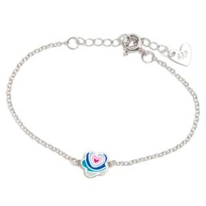 Pulsera Pop Love Flor 320POL en Plata de Ley con Rodio
