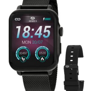 Smartwatch B630021 Pantalla 1.69" Negro con Brazalete Acero