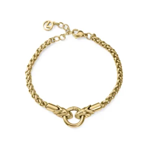 Pulsera de mujer de acero Ip dorado cadena