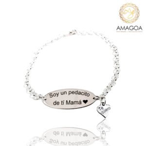 Pulsera «soy un pedacito de ti, mamá»