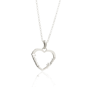 Gargantilla corazón con nombres