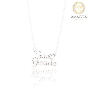 Gargantilla doble nombre vertical