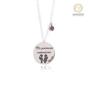 Gargantilla disco doble ángel 1603